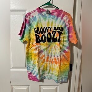 Groovy and Boozy Tie-Dye T-Shirt